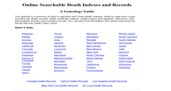 Desktop Screenshot of deathindexes.com